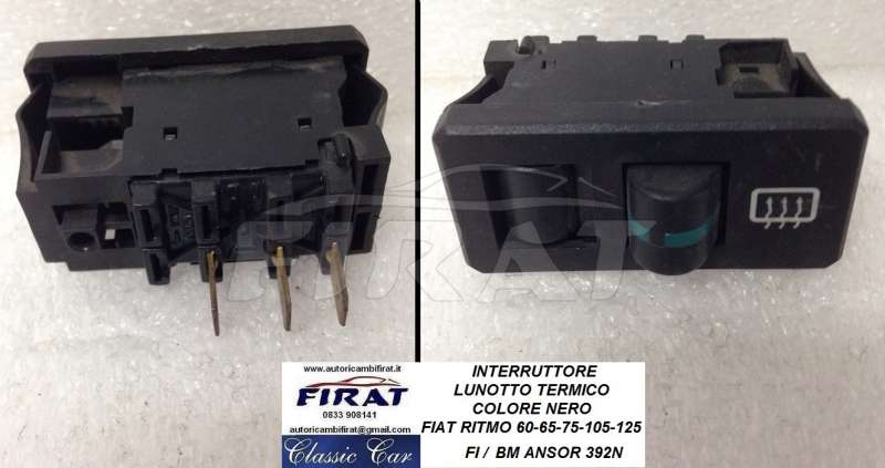 INTERRUTTORE LUNOTTO TERMICO FIAT RITMO NERO